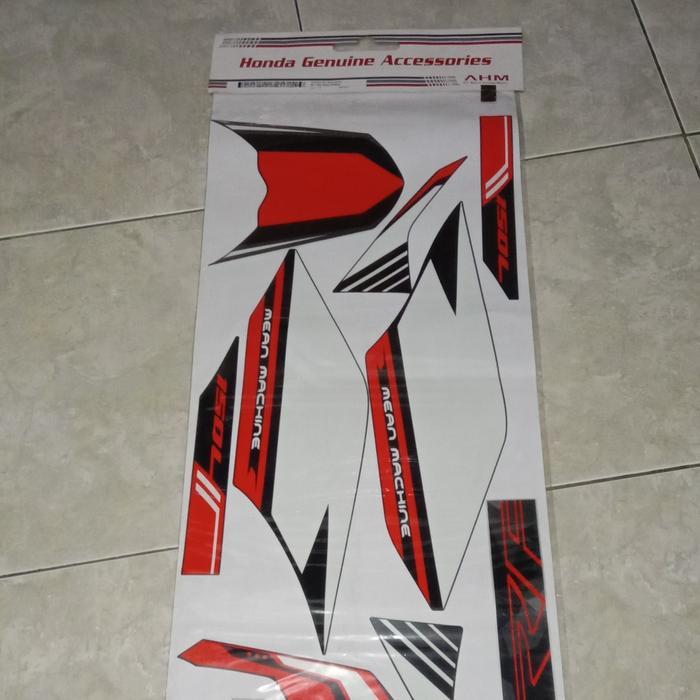 stripe sticker striping set honda crf 150 merah ori AHM OSEAN