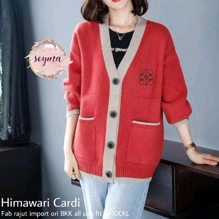 Himawari Cardi by Original Seyma Best Seller Fabb Rajut Impot Ori