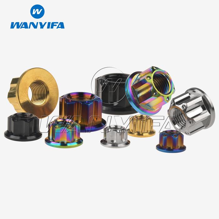 Wanyifa Titanium Nut M6 M8 M10 M12x1.25 M14x1.5 M16x1.5 Torx Flange