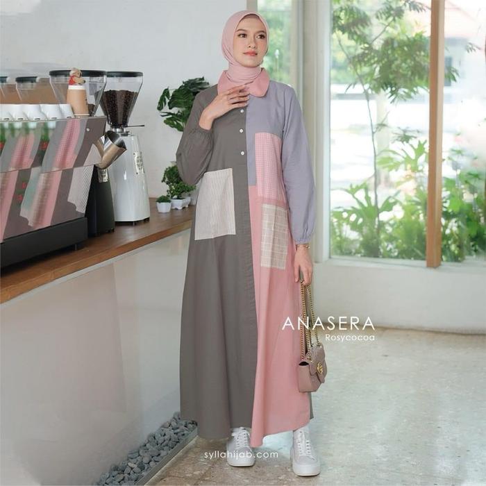 SYLLA ANASERA  DRESS OOTD HIJAB TERBARU GAMIS DAILY DAILY STYLE REMAJA YOUNG ORIGINAL MOSLEM