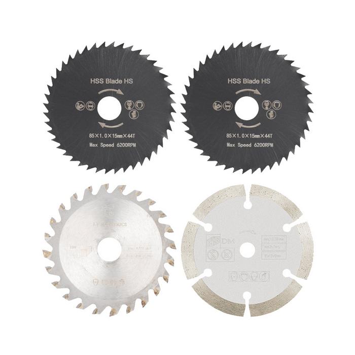 Mini Circular Saw Blade Set 4Pcs 85Mm Diamond Saw Blade for Cutter