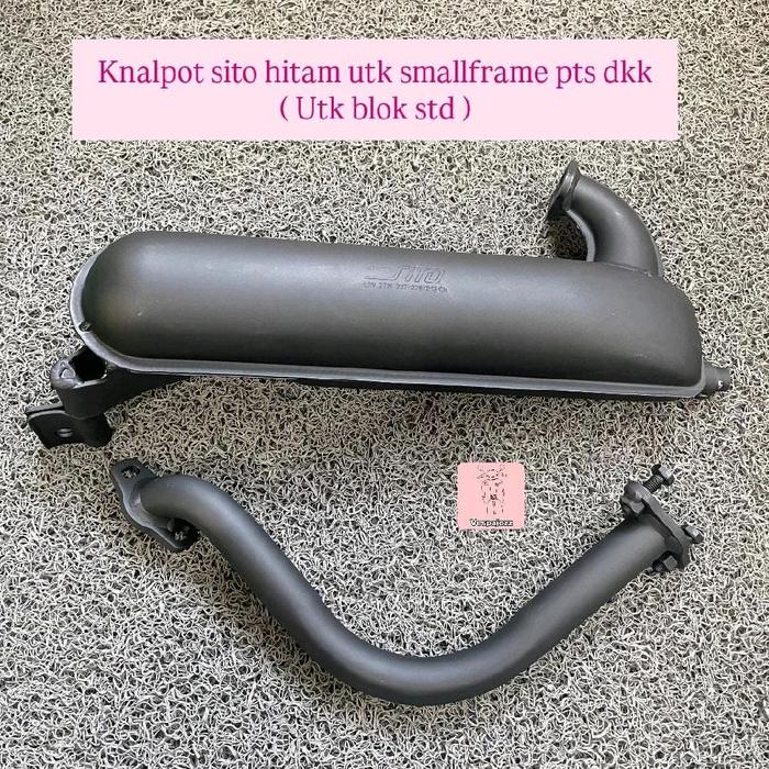 Knalpot sito hitam utk smallframe pts dkk ( Utk blok std )