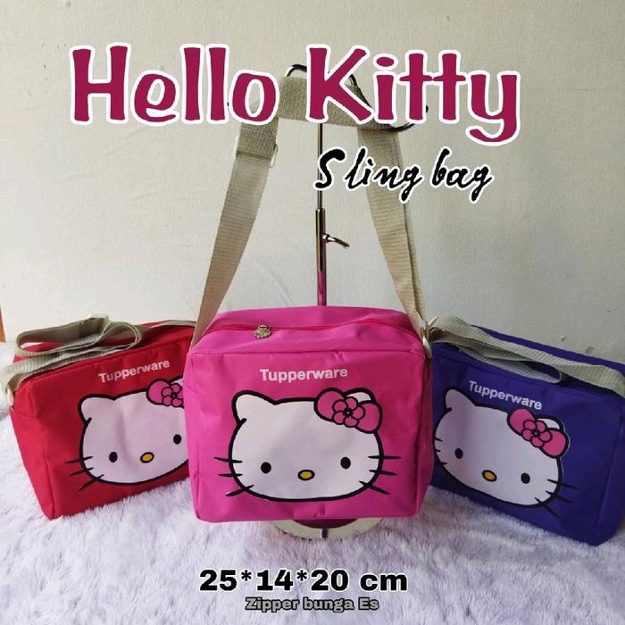 Tas Sling Bag Hello kitty Tupperware / tas Selempang