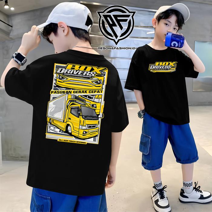 KAOS ANAK TRUK BOX DRIVERS KAOS TRUK BOX BALAP KAOS TRUK TERBARU KAOS PASUKAN GERAK CEPAT