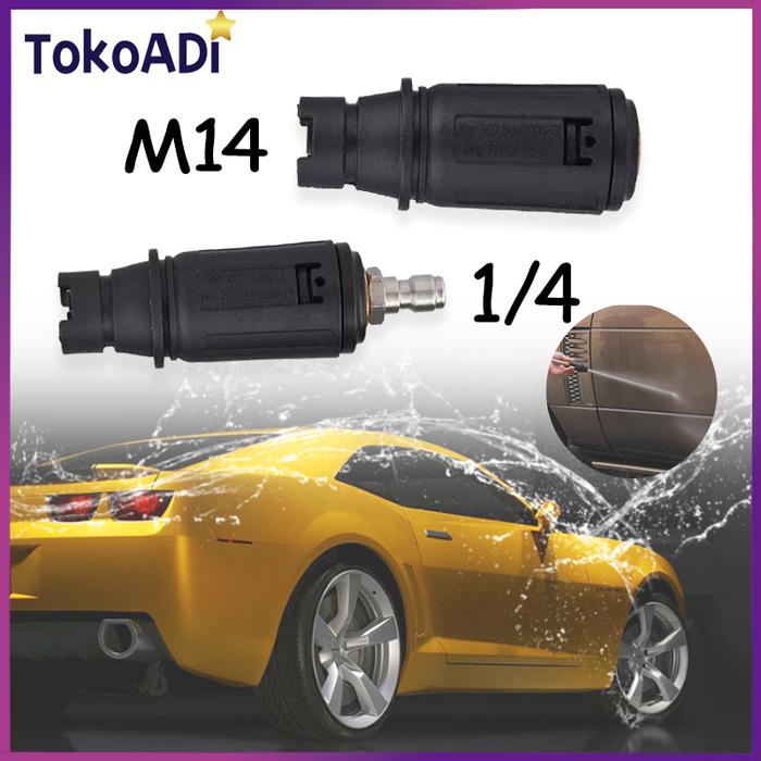 Nozzle Sprayer Kabut 1/4 Inch/M14 Adjustable Flat Nozzle Cuci Mobil Garden Hose Sprayer