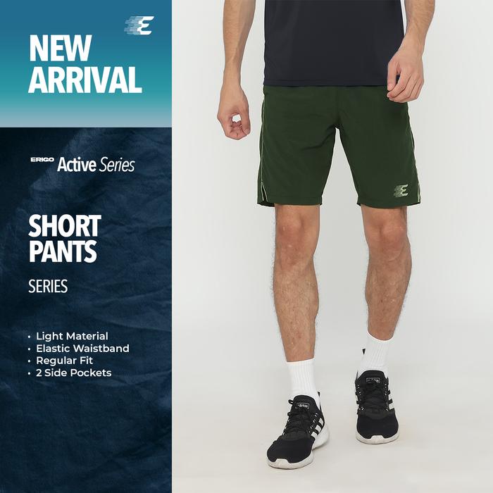 Erigo Running Short Pants Cadence Olive - Celana Pendek Olahraga Pria & Wanita