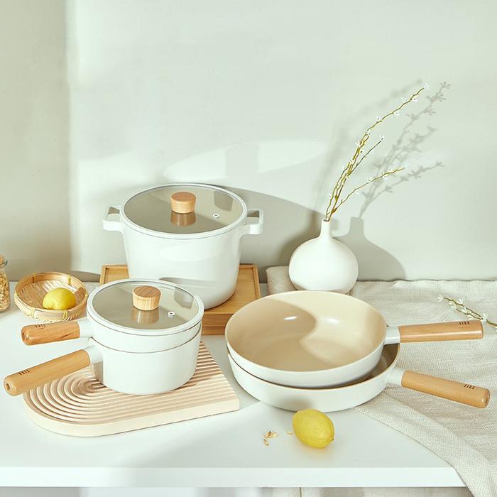 Korean Ceramic Non-Stick Wok Milk Pot Pan Non-Stick Pan Frying Pan