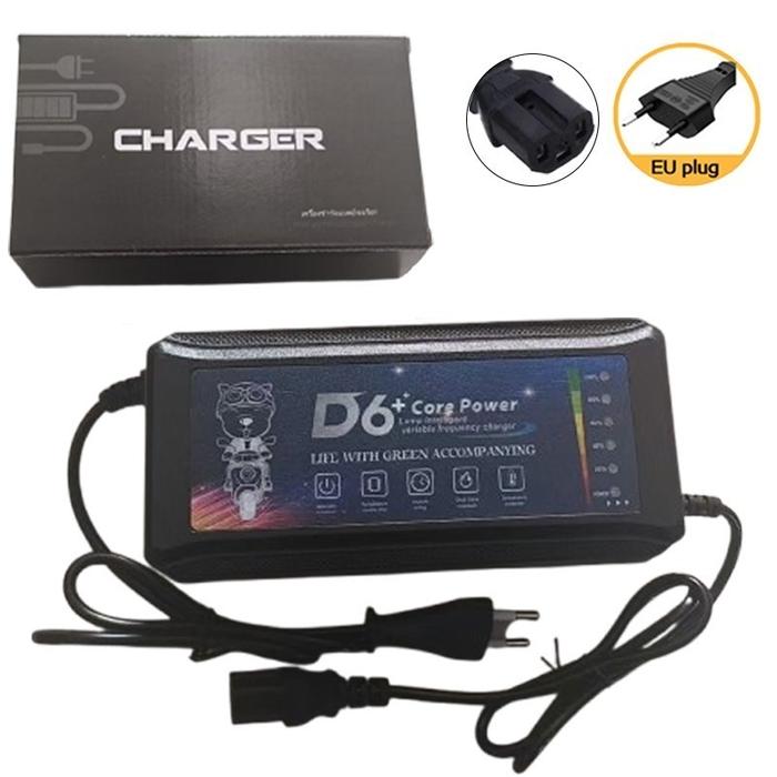 TERBARU!!! Charger Baterai Aki Motor Sepeda Listrik Skuter 48V 20AH 12AH Pengisi Daya Accu EU Plug P