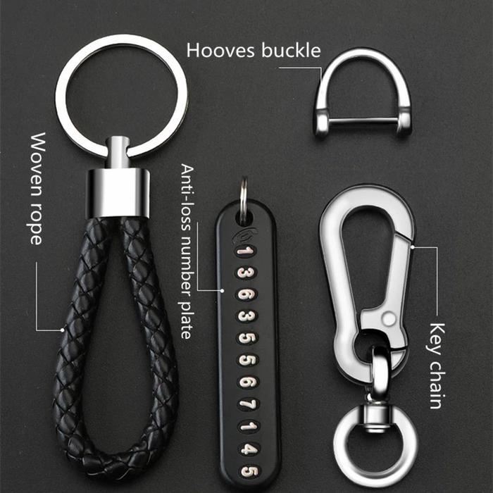 Gantungan Kunci Mobil Motor Nomor Hp 3in1 Car Keychain