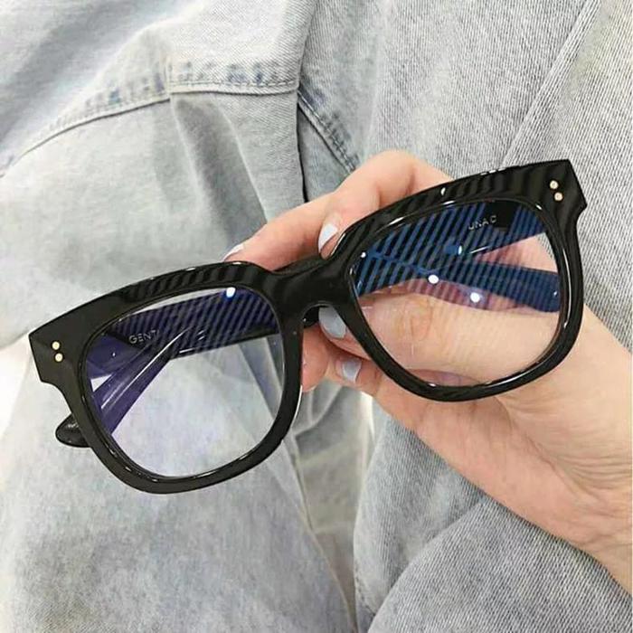 Frame kacamata minus korea big block kotak + lensa antiradiasi