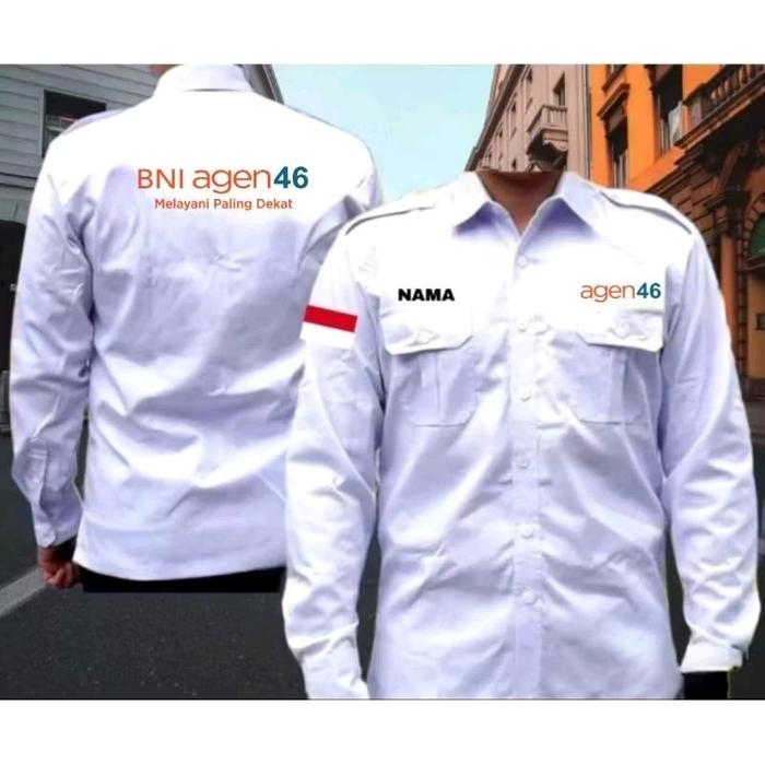 kemeja agen BNI 46 baju agen BNI 46 seragam agen BNI 46 pdh agen BNI 46 baju kerja agen BNI 46 kemej