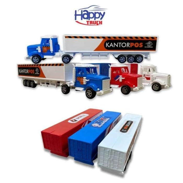 Happy Truk Jumbo KONTAINER/TANGKI AIR Mainan Diecast Truck Container Box Miniatur Diecast Truk Tangk