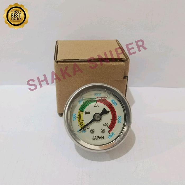 Manometer Besar 6000 Psi, untuk Pompa pcp, kompresor dan Scuba