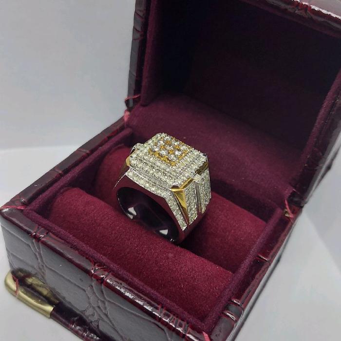 cincin berlian ring perak | berlian | perak murnj