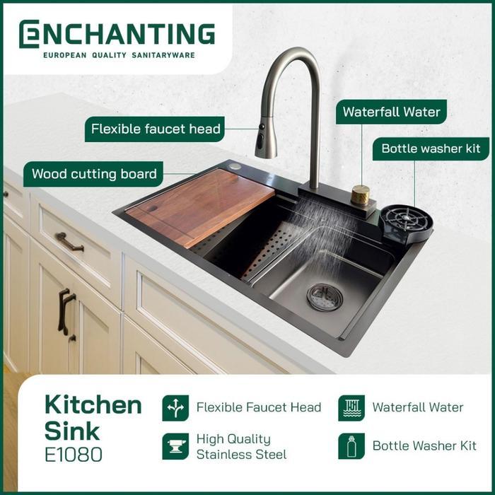 Kitchen Sink Bak Cuci Piring Dapur Stainless Europe Enchanting E1080 - E1080