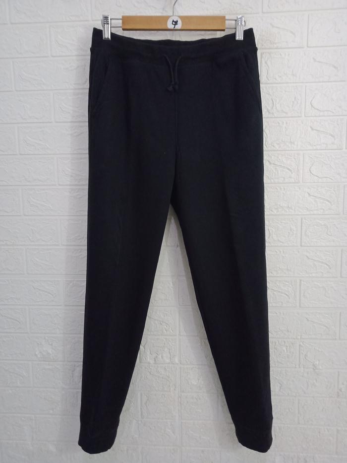 Celana Heattech Sweat Ezy Jogger Pants UNIQLO 84-92cm Original (Preloved) Black C-535