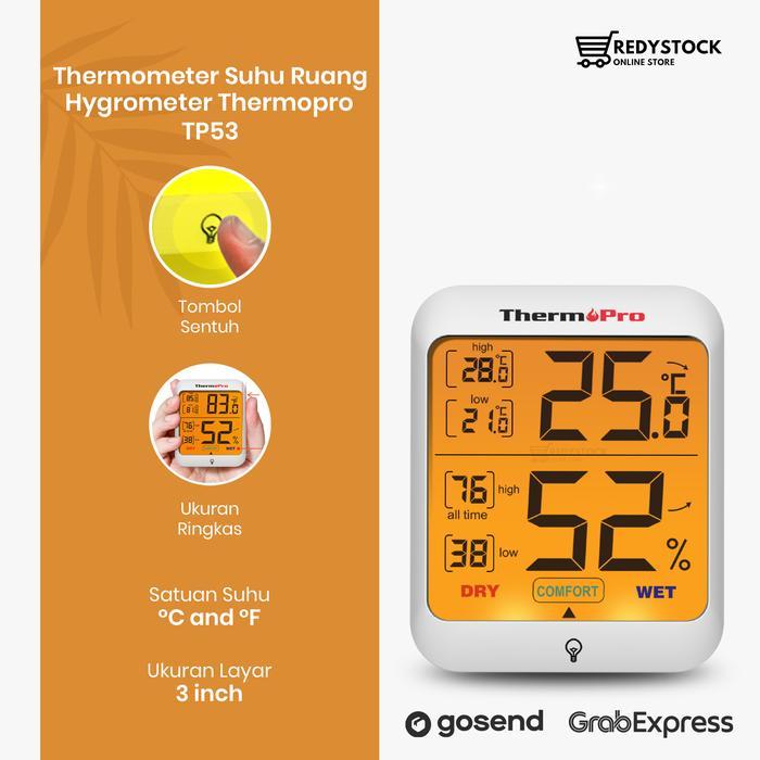 Thermometer hygrometer humidity | termometer suhu ruang thermopro TP53