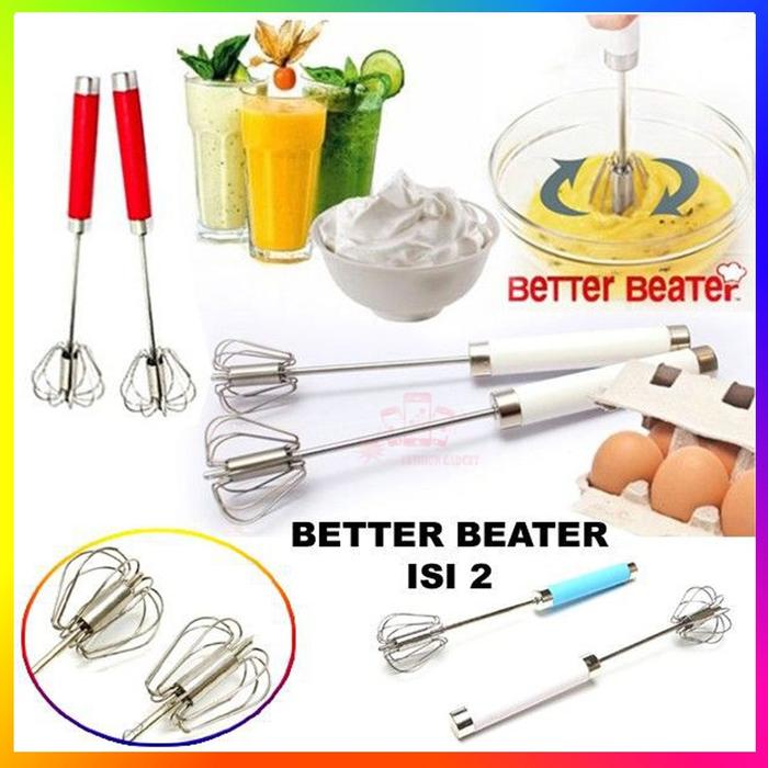 ( DAPAT 2 PCS ) Mixer Manual Better Beater Hand Mixer Otomatis ( Manual ) Pengocok Telur Pengocok Ad