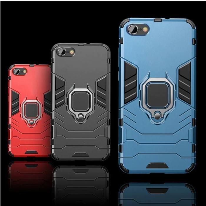 [HANYA CASING !] Phone Case Compatible With IPHONE 5 5S SE CASE ROBOT ARMOR IRING STANDING CASE *