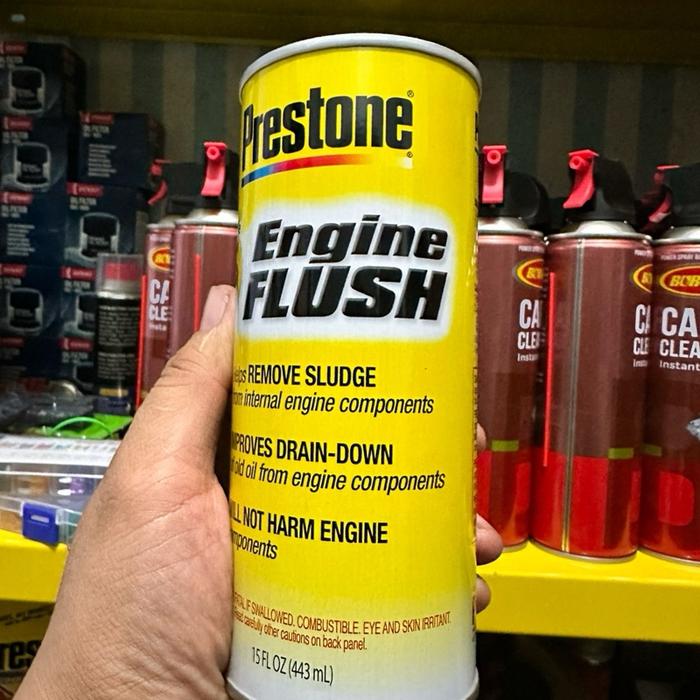 Prestone engine flush / pembilas oli mesin / pembersih ruang dalam mesin 443ml