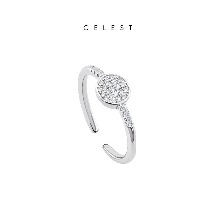 CELEST - EUDOR SILVER RING JEWELRY (ADJUSTABLE) | AKSESORIS PERHIASAN CINCIN WANITA LAPIS EMAS ASLI