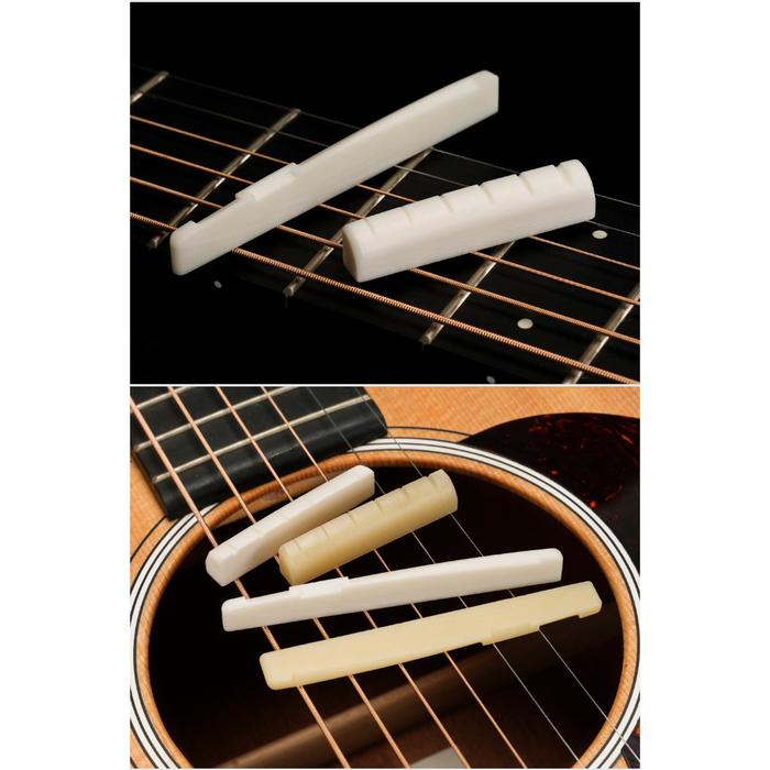 Nut Saddle Gitar Akustik Bahan Plastik Abs Nut Gitar Akustik Bridge Saddle Gitar Putih