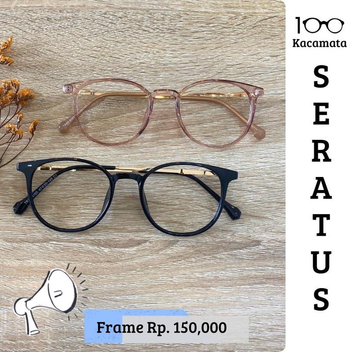 SERATUS- KACAMATA MINUS/CYLINDER OVAL KOTAK CATEYES 150