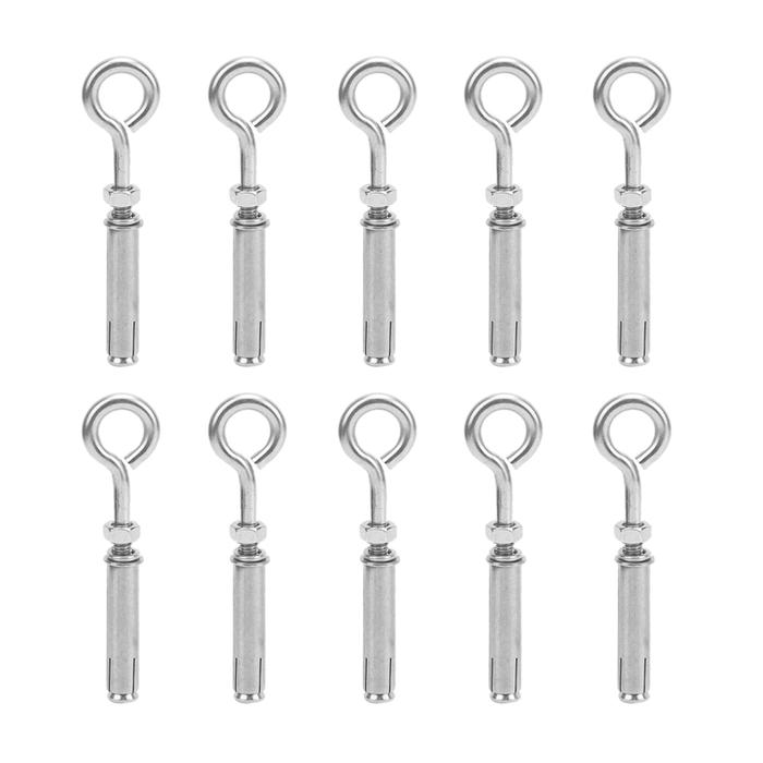 10 Pcs M6x40mm Expansion Bolt Anchor Bolt 304 Stainless Steel Ring Lifting Anchor Eye Bolt Expansion