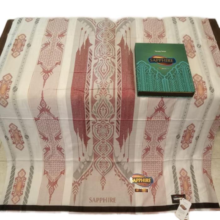 Sarung saphire jwf(jacquard white fantasy)