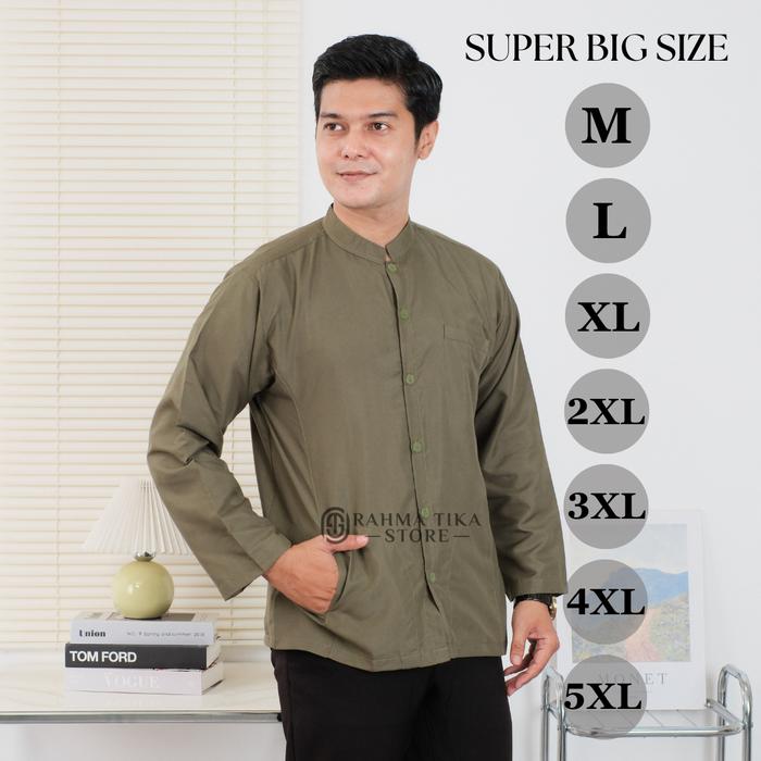 rahma tika koko pria jazko hibah lengan panjang satandar sampai big size polos