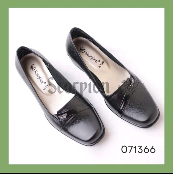 Sepatu Scorpion - 071366 Sepatu Kulit Pantofel Wanita Hak 3cm Scorpion