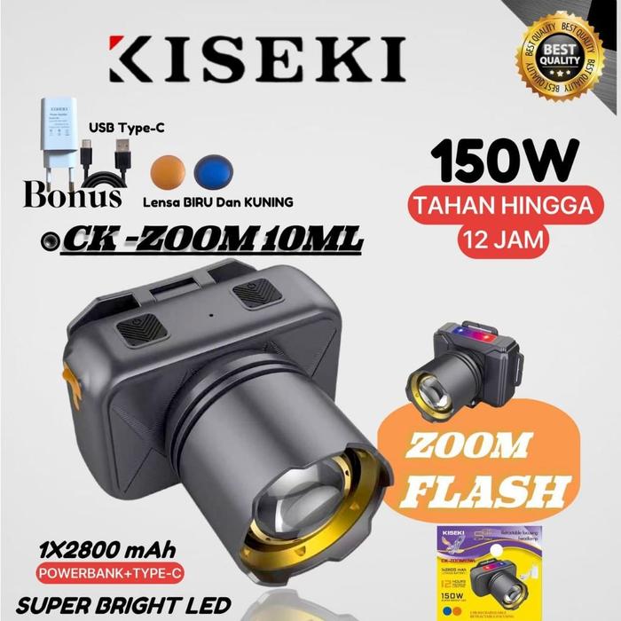 Kiseki Senter Kepala Zoom 150/200/250/300Watt Senter Kepala Zoom Teleskop LED Fokus