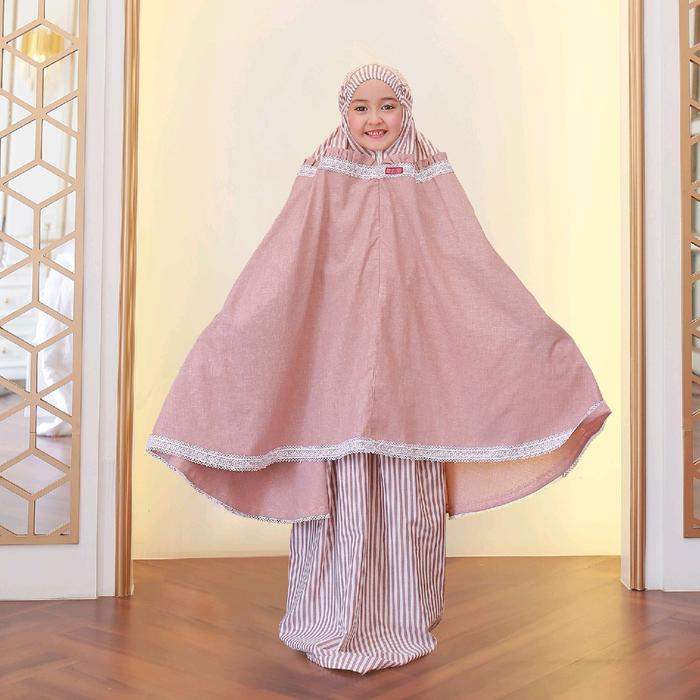 Mukena Anak Jannati - Mukena motif Garis