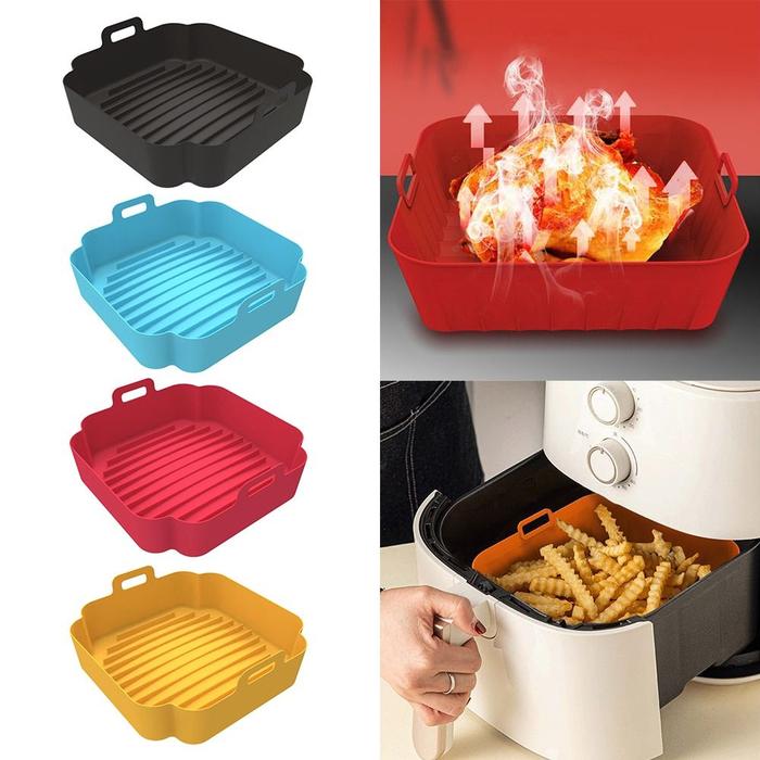 Grill Pot Tray AirFryer Accessories Cooking Reusable For Air Fryer
