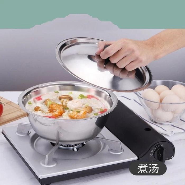 Baskom dengan Tutup Mangko Stainless Steel Tebal Serbaguna