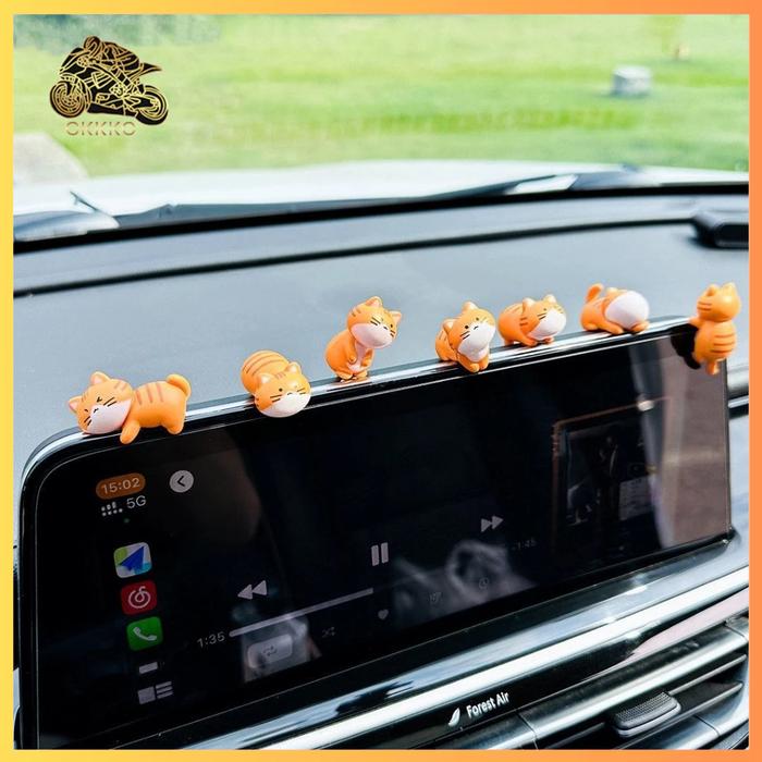 8pcs Hiasan Kucing Lucu Mobil Pajangan Dashboard Mobil Aksesoris Dashboard Mobil Hiasan Mobil