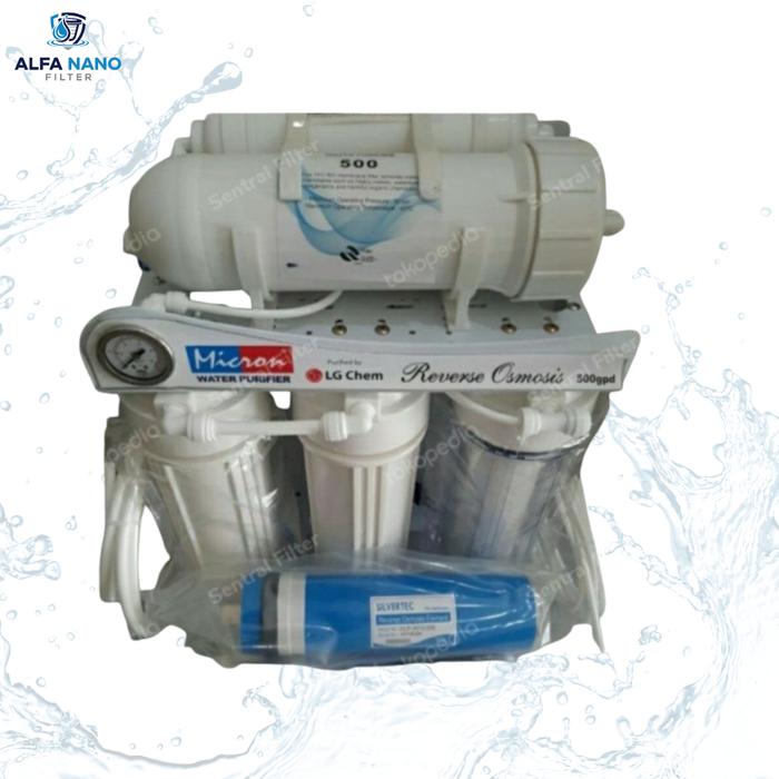 Mesin RO Reverse Osmosis 6 Step Micron 500 Gpd