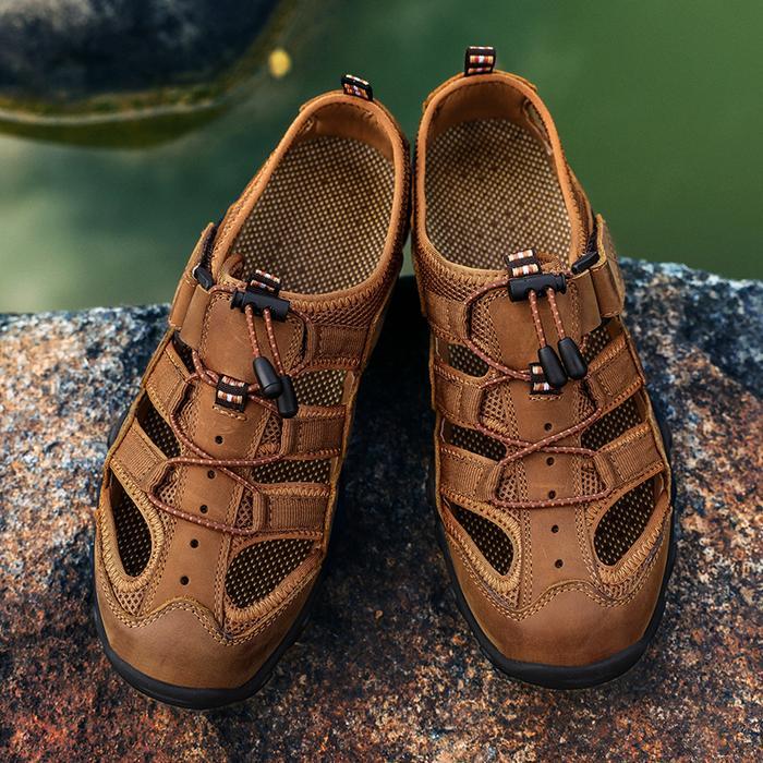Eiger - Sepatu Sandal Pria Hiking Original Mendaki Sports Kulit Asli Trekking Gunung Cowok Dewasa Wa