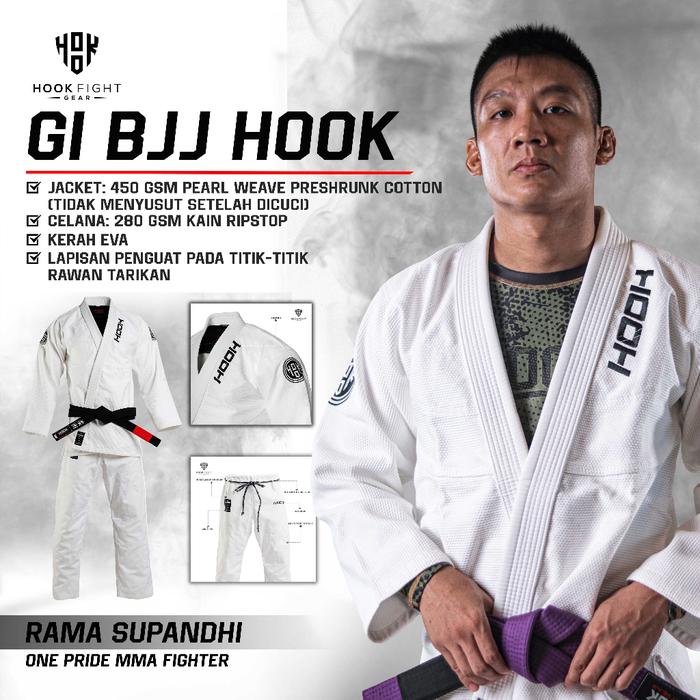 New GI JIUJITSU HOOK FIGHT GEAR, JIUJITSU GI, BJJ GI, BRAZILIAN JIUJITSU GI, GI BJJ HOOK FIGHT GEAR