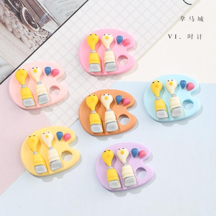 3PCS Mini Kitchen Table Decoration Cartoon Pigment Color Palette