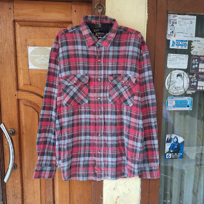 Jual Wrangler Trail Flannel Shirt Size XL