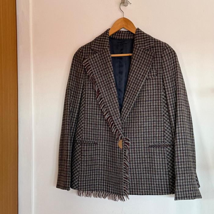 ACNE STUDIOS Checkered wool blazer