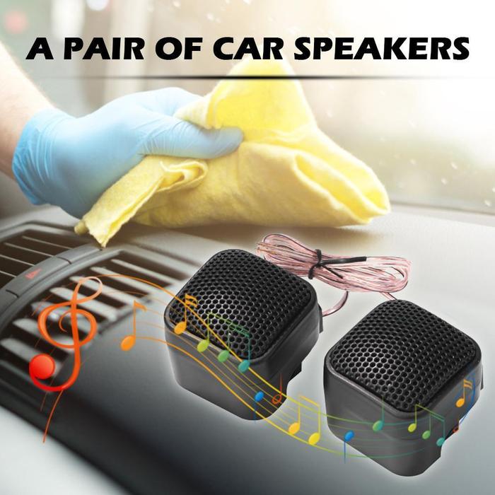 2 buah speaker Tweeter mobil persegi 500W, speaker Audio mobil Treble