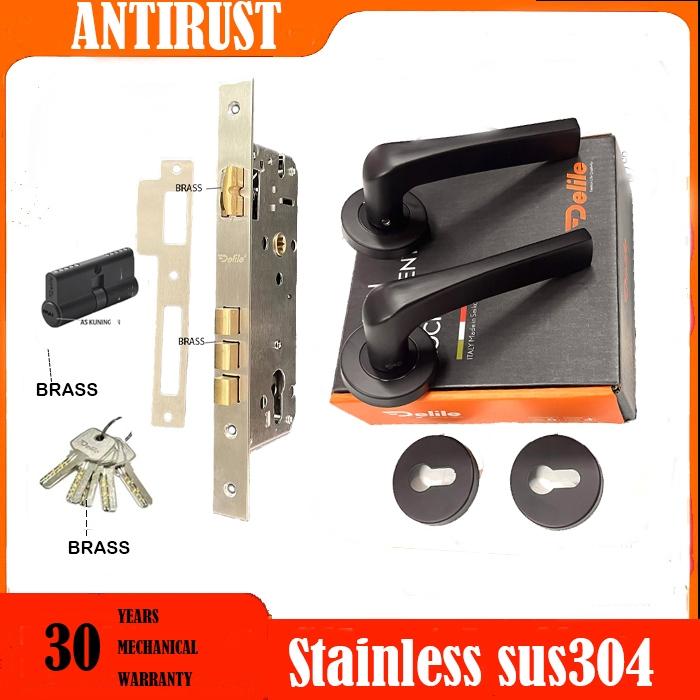 Gagang Pintu Rumah/ Kunci Pintu Terpisah/ Pegangan Pintu Set/ Handle Pintu Roses