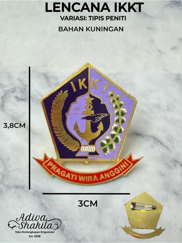 ADIVA-- LENCANA IBU IKKT TIMBUL LOGAM / TIPIS KUNINGAN