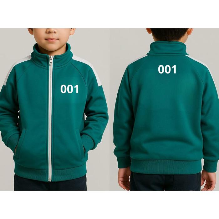 Bomber jacket anak laki laki perempuan resleting custom bahan tebal fleece gramasi 280 kids korean s