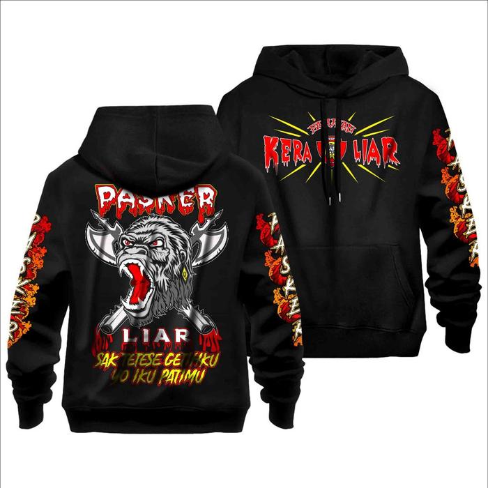 Jaket Hoodie PASKER Liar IKSPI Kera Sakti Terbaru - FREE STIKER - Koleksi Kaos Kera Sakti Keren