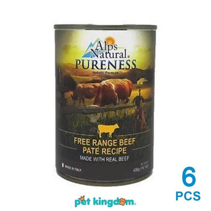 Pet Kingdom Alps Natural 400 gr Set 6 Pcs Pureness Makanan Anjing Basah Makanan Peliharaan Dog Food 