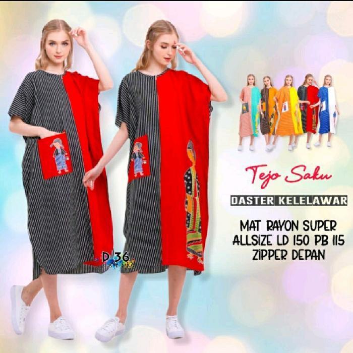 [ Semerbak Batik Ori ] Daster Jumbo Kelelawar Tejo Saku Kekinian Lucu