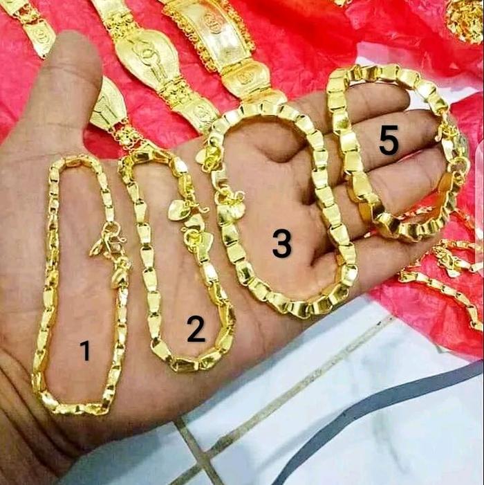 emas asli 24k asli gelang padi